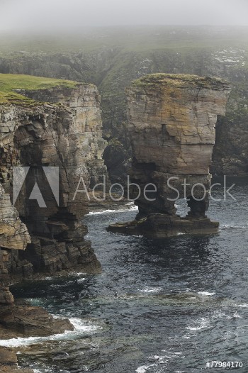 Picture of Scottish landscape in Orkney Yesnaby cliffs Scotland